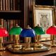 Set di 5 Lampade Vintage stile Nautico – Ottone e Vetro Colorato – 23cm