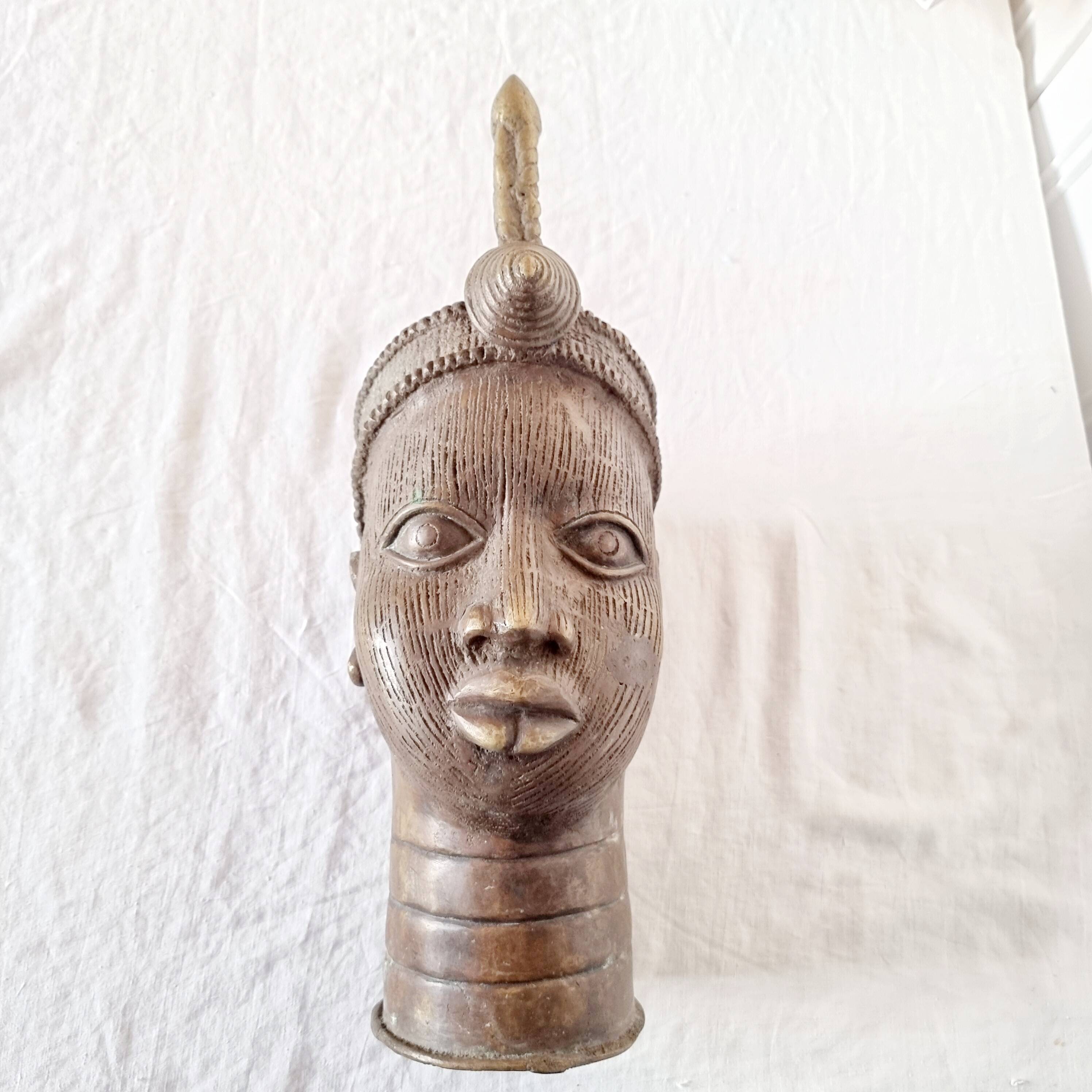 head of Ife, cradle of the Yorubas, from the Kingdom of Benin (Nigeria) in Bronze 1950s-60s Col