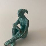 Seated woman - original art bronze