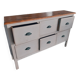 6-drawer craft cabinet with shell handles