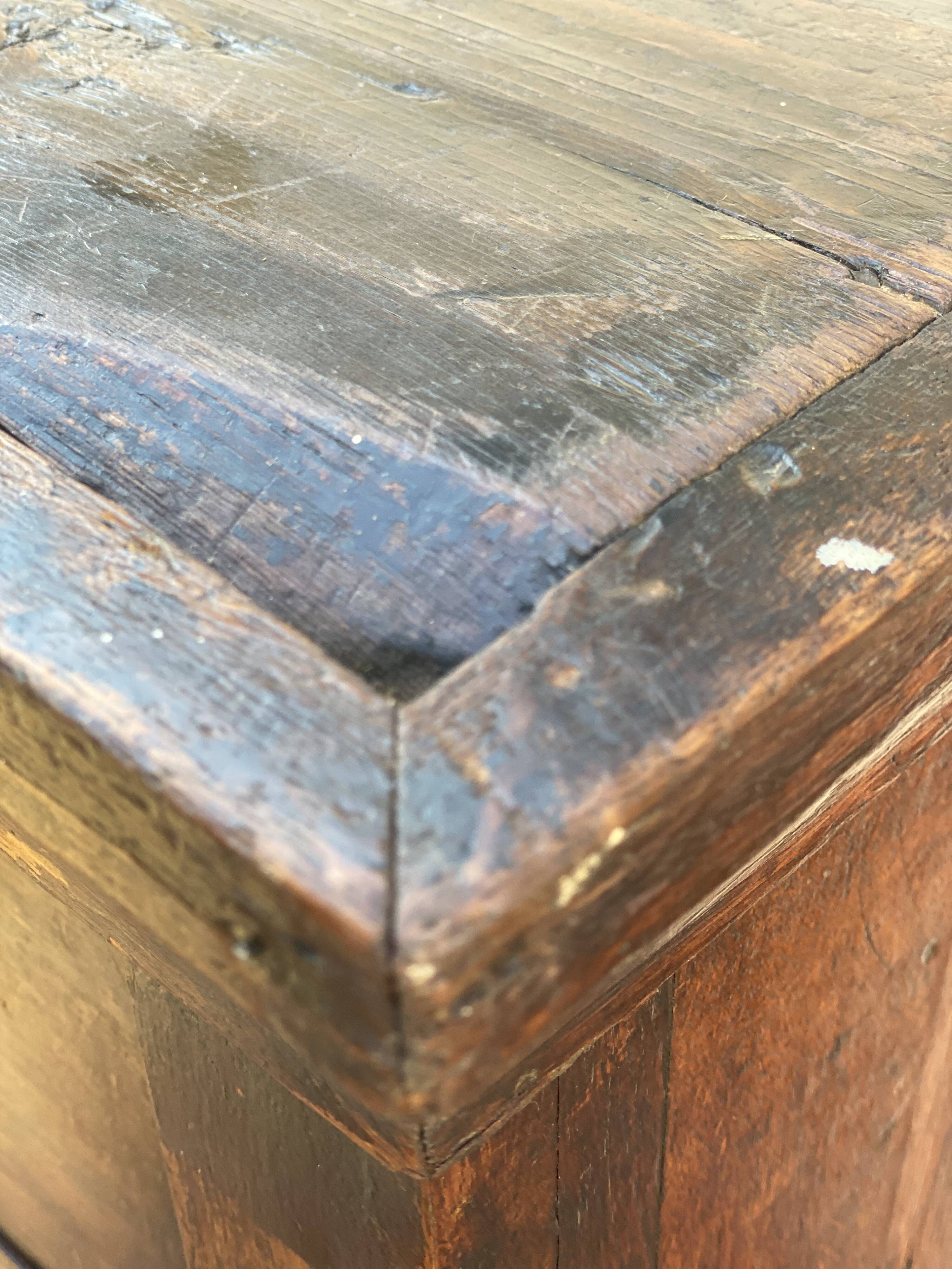 Biedermeier style oak wood cabinet