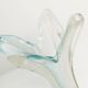 Large Murano vase 1960 transparent white and blue H35.5cm