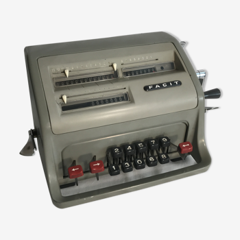 Ancienne machine à calculer Facit ct13 en métal des années 50 germany vintage
