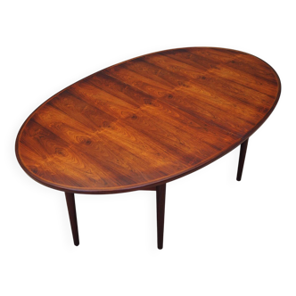 Oval rosewood table, 1950s, Danish design, designer: Arne Vodder, productio