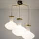 Stilnovo Three-Light Pendant, 1950s
