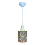 Antique Pendant Light Molded Glass 70s Vintage