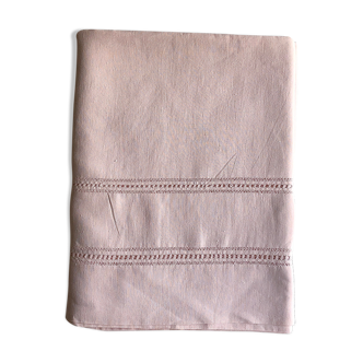 Old Sheet In Pure Washed Linen Tinted In Sweet Pink