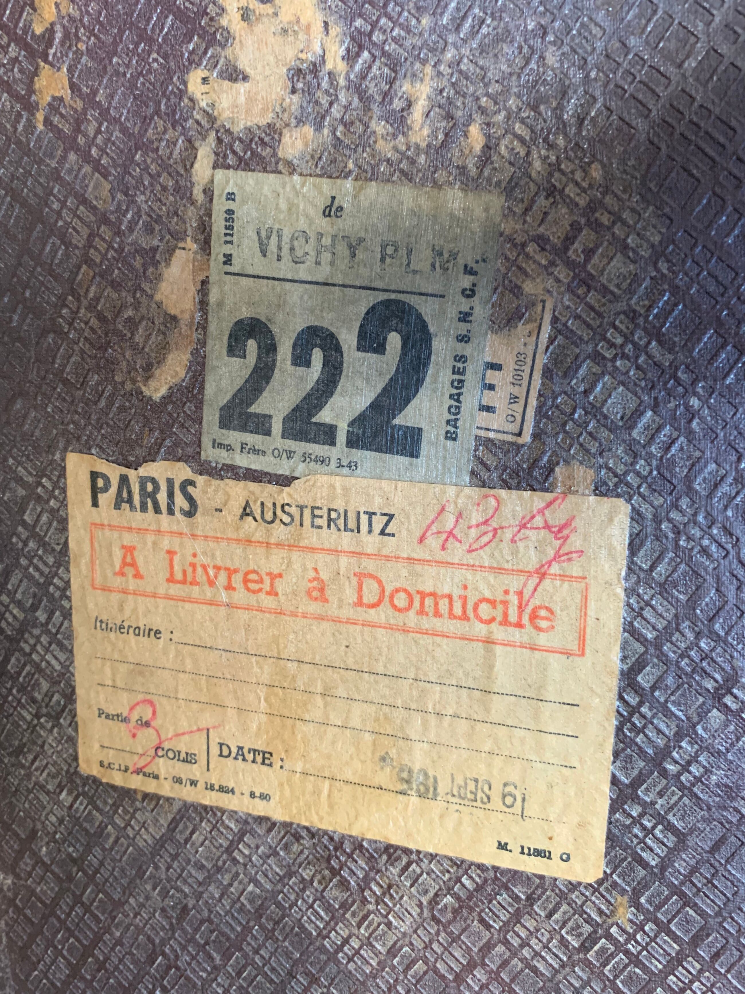 Valise en bois ancienne vintage