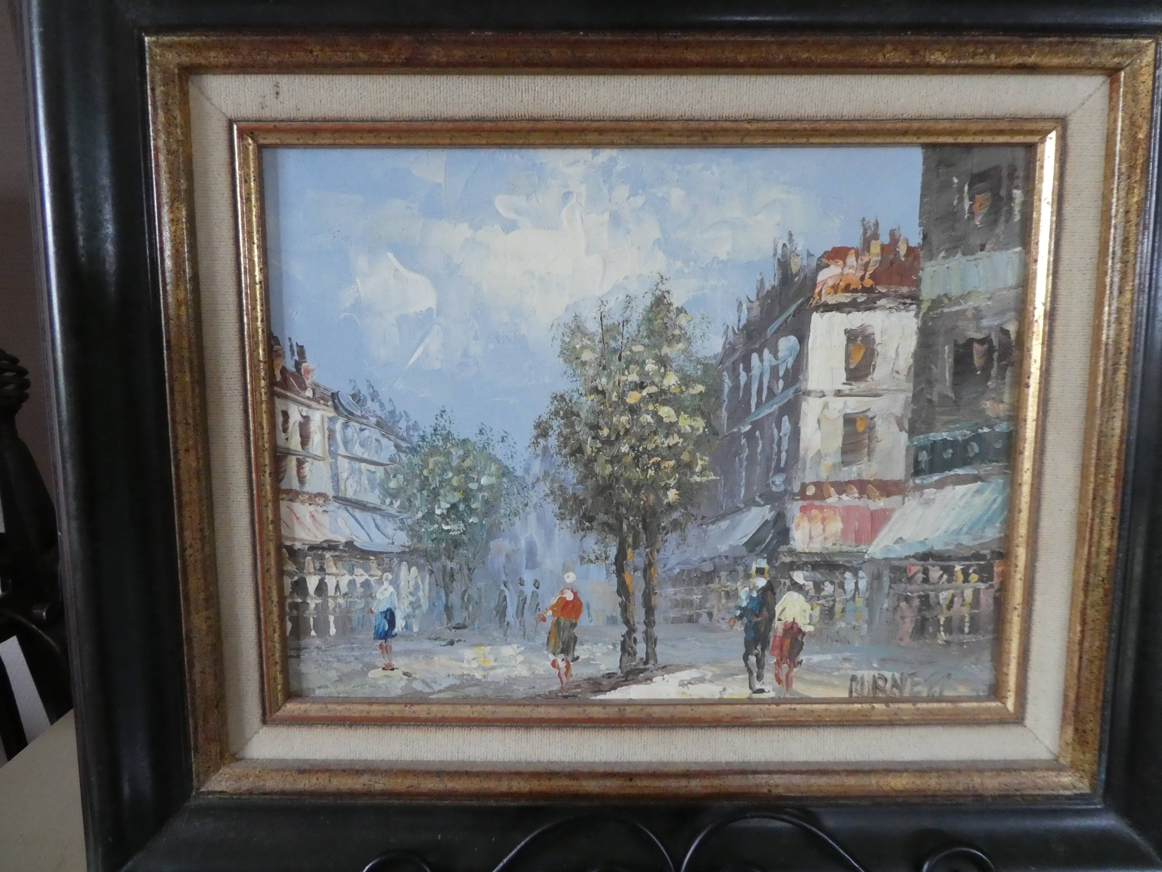 Painting signed Burnett