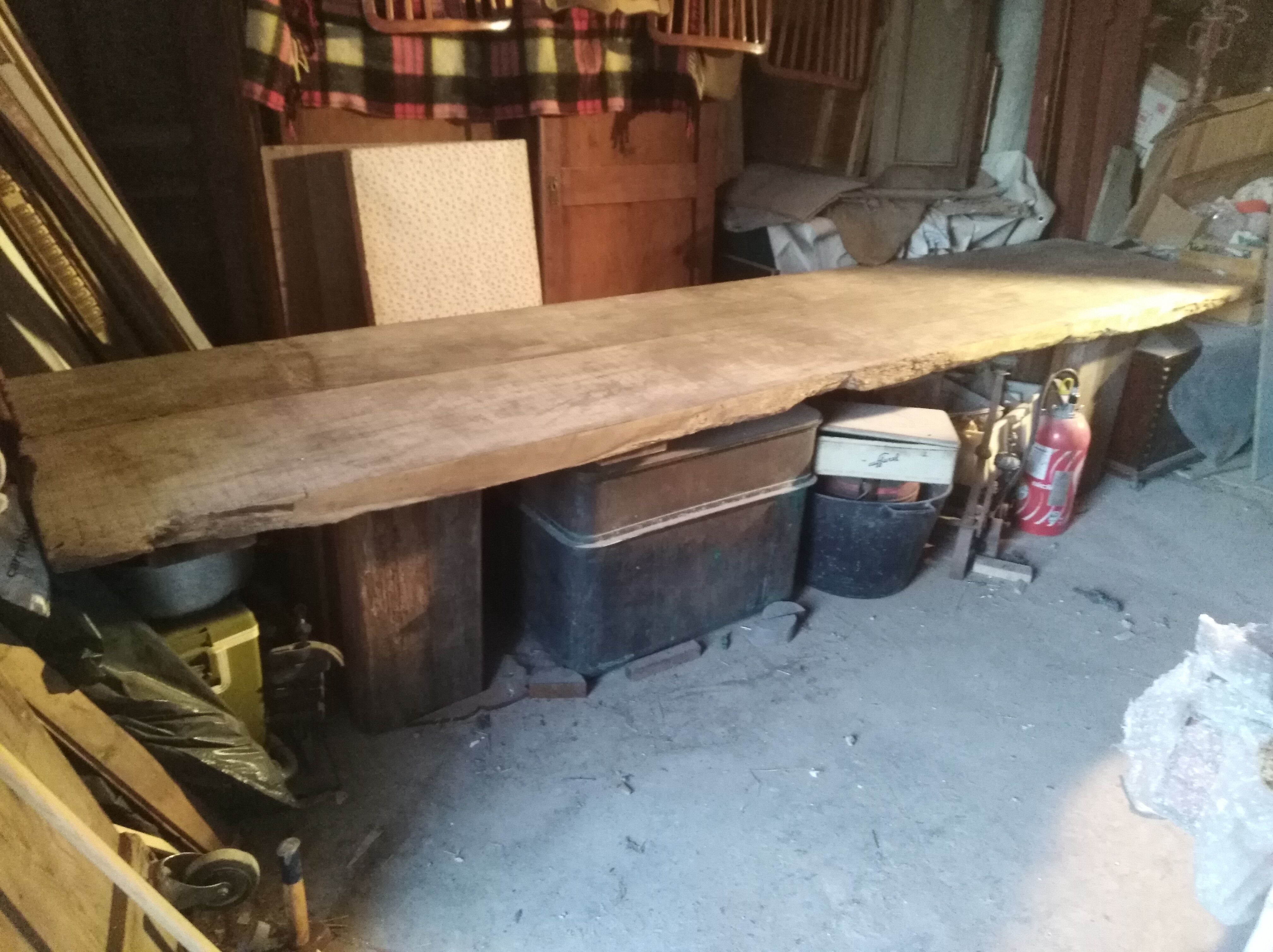primitive solid wooden table