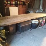 primitive solid wooden table