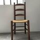 Rustic oak straw chair