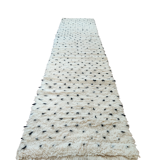 Berber runner rug with black dots