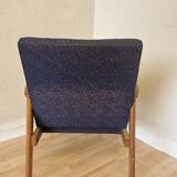 Vintage Royal Blue Armchair: Mid-Century Modern Lounge Chair