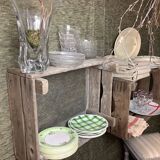 9 Dessert plates spring décor made in france Salins