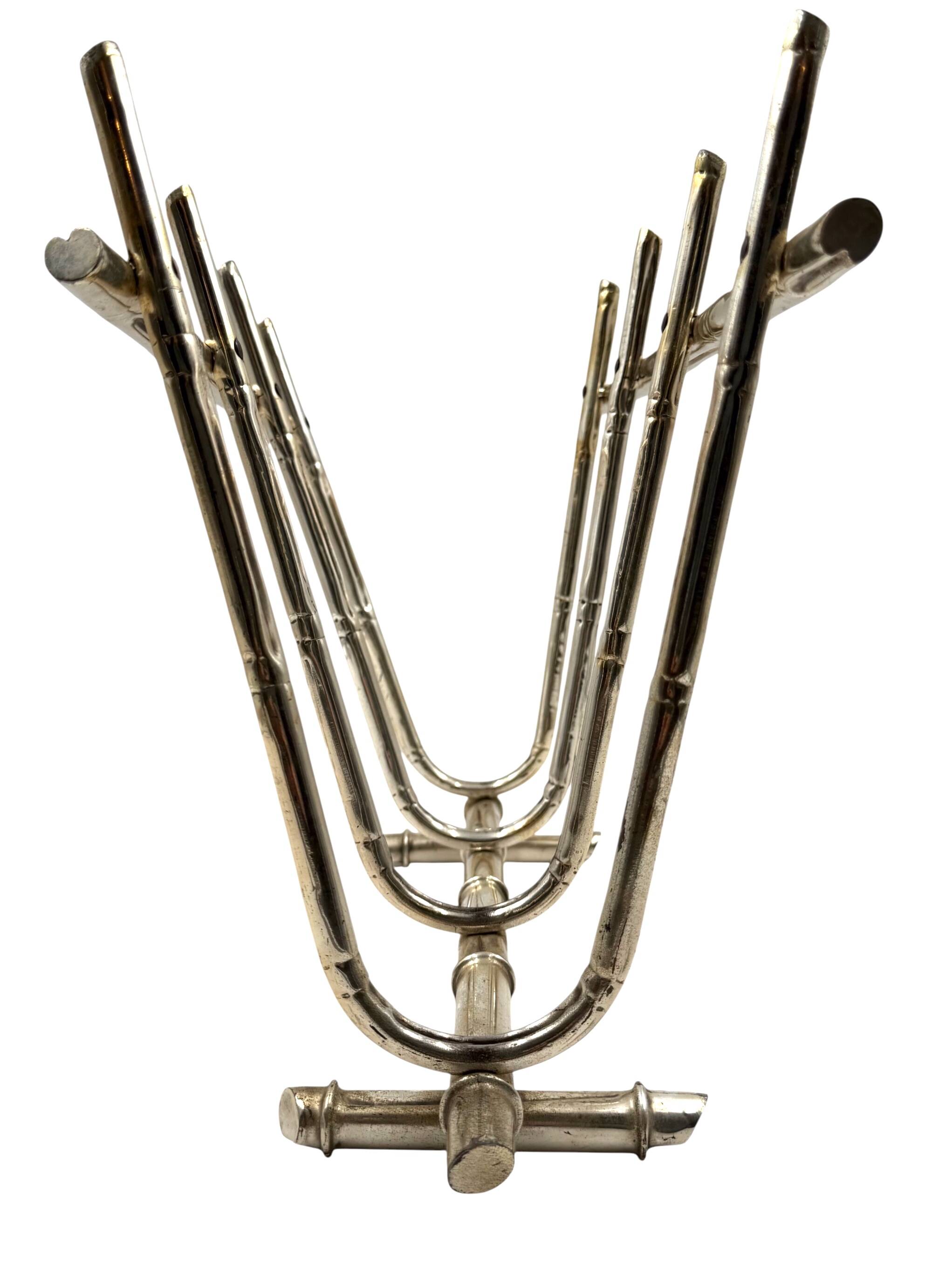 Hollywood regency magazine rack  GM Montagnani, Italy 1970s   bamboo shaped