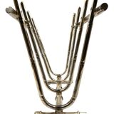 Hollywood regency magazine rack  GM Montagnani, Italy 1970s   bamboo shaped