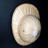 Vintage colonial hat - Vietnam Indochina explorer helmet in woven straw