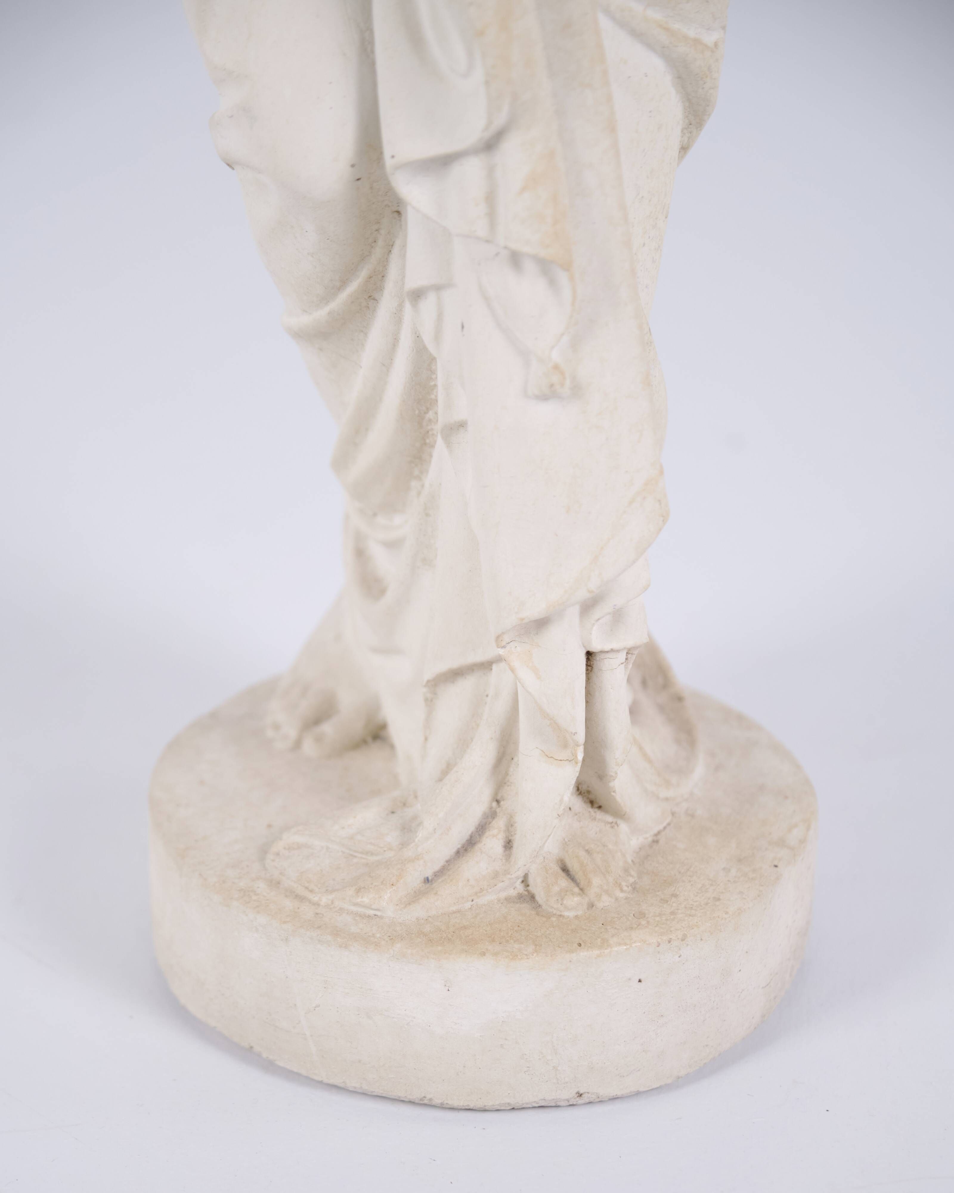 Sculpture – Female figure – Partially undressed – Biscuit porcelain – 1920s – Rare size