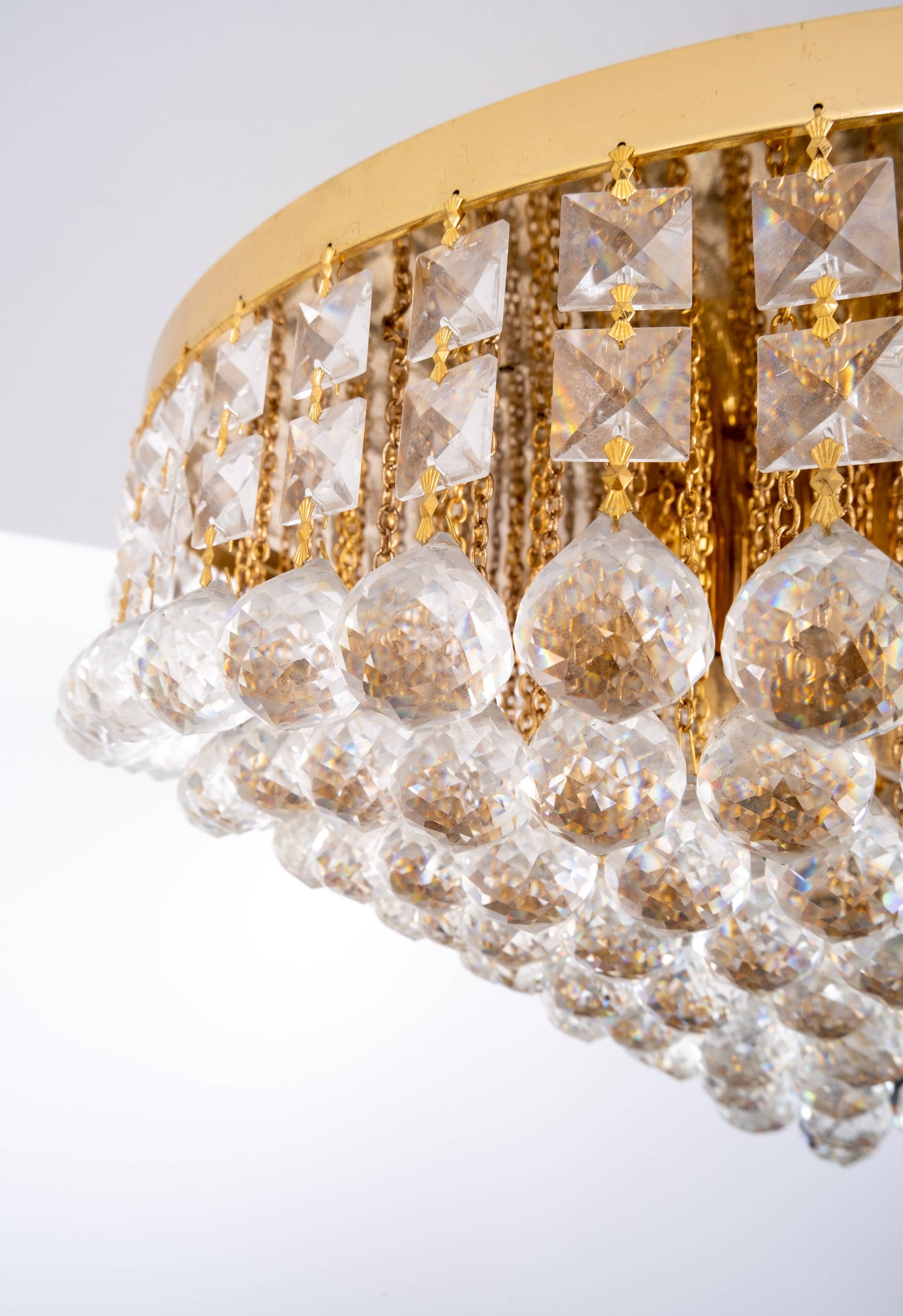 Swarovski chrystal ball chandelier, 1970s