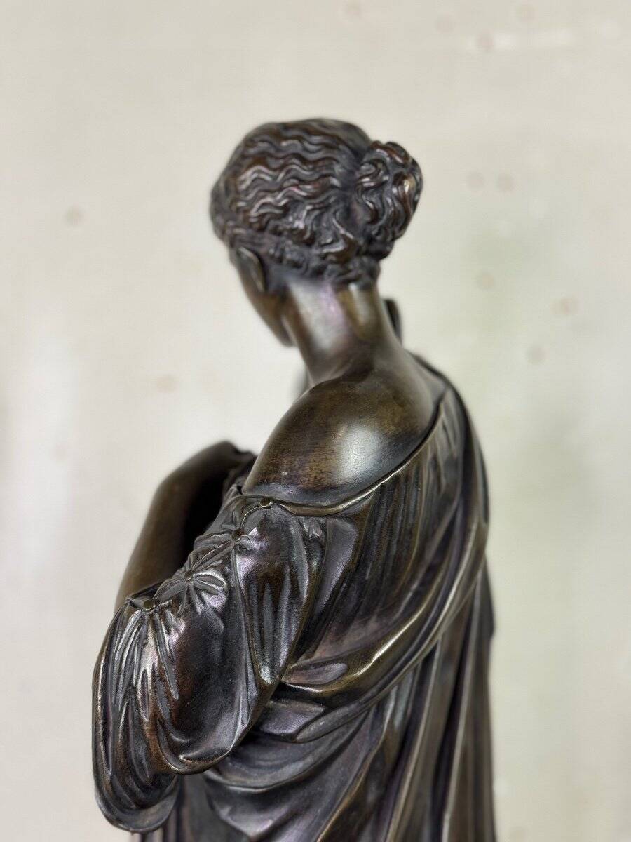 Diane de Gabies, bronze after the antique, brown patina, 19th century