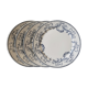 Set of 4 flat plates Model Mozart Sarreguemines