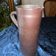 Glazed terracotta pitcher signed jean dubost