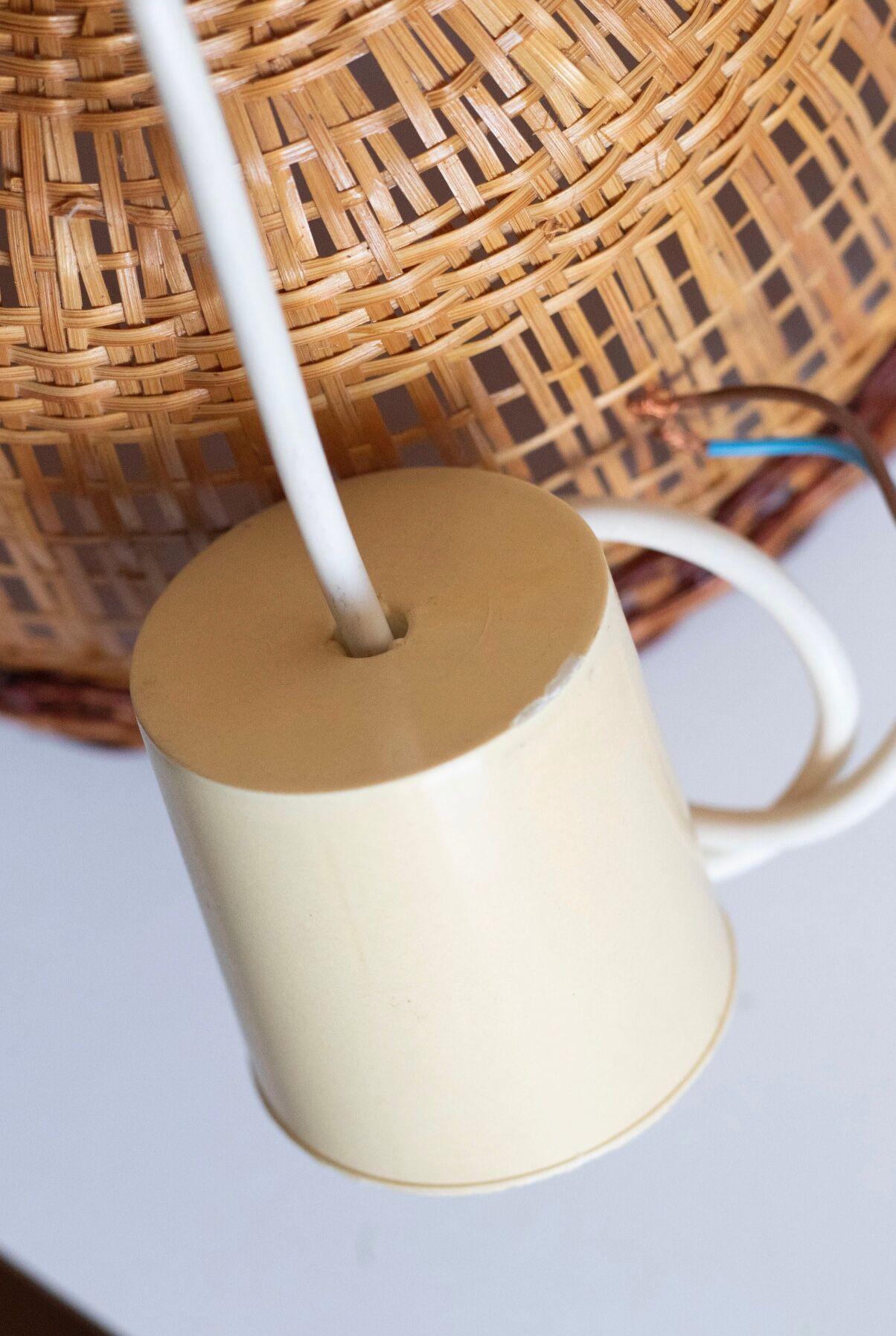 Vintage wicker pendant lamp