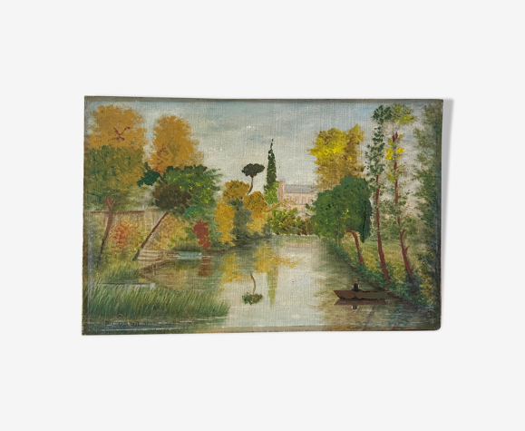 Tableau 1931 « le Pêcheur » signé