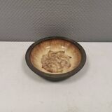 Delicious partially glazed ceramic dish 1970-80s