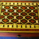 Small old box in marquetry and rosewood XIX eme