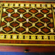 Small old box in marquetry and rosewood XIX eme
