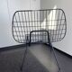 Black steel armchair