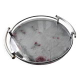 Art Deco tray in smoked glass