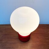 Giant table lamp or floor lamp in the shape of a light bulb from the mid-century German space age by Ingo Maurer for M Design, 1960s.