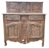 Provencal furniture in finely carved light walnut with wrought ironwork