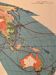 Lithographie ancienne carte mappemonde de 1951 (grand format)
