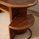 Oval Art Deco coffee table in rosewood, 1930s-1940s.