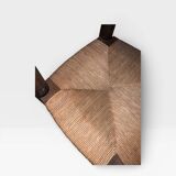 Vintage chair with a crafted backrest – Straw seat – Brocante decoration