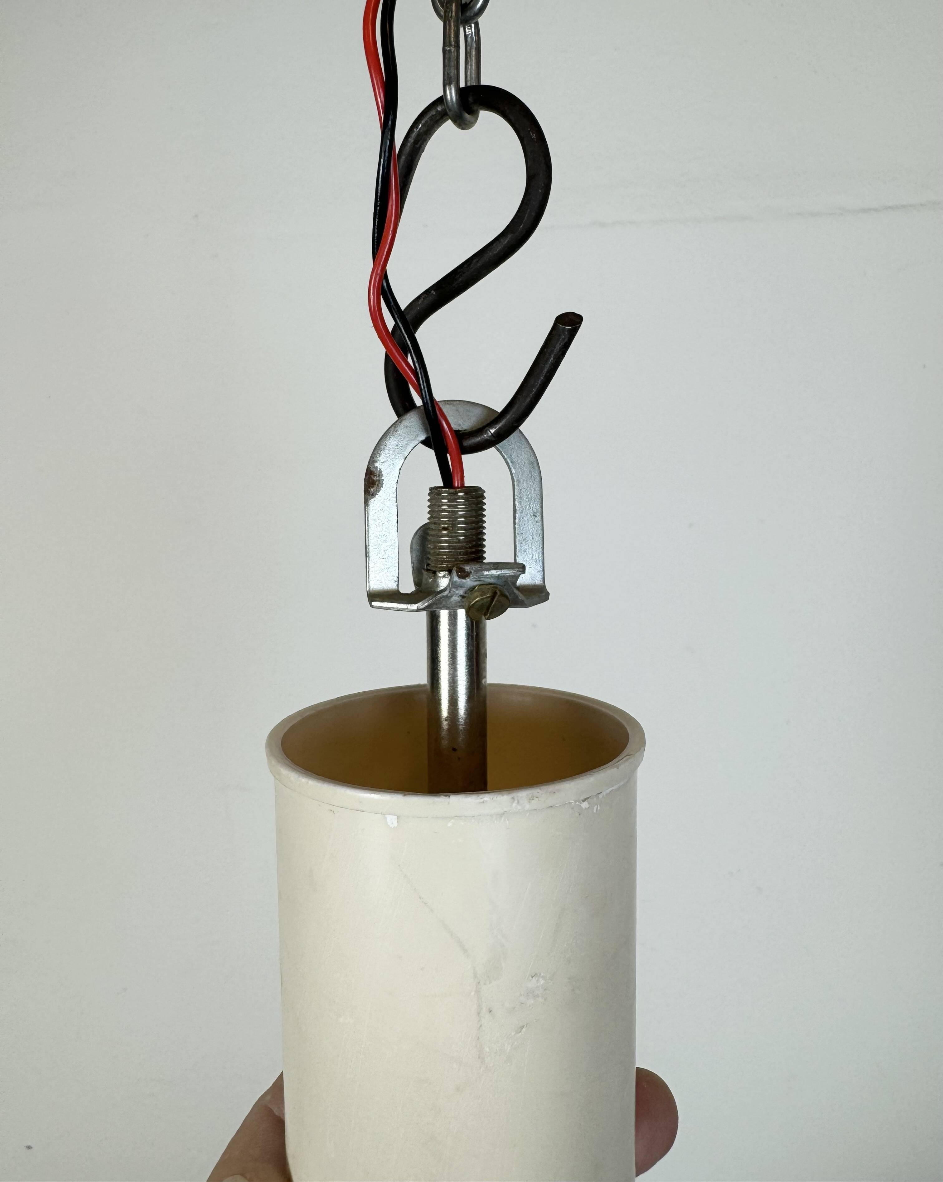 Vintage Chandelier with Milk Glass from Elektrosvit, 1960s