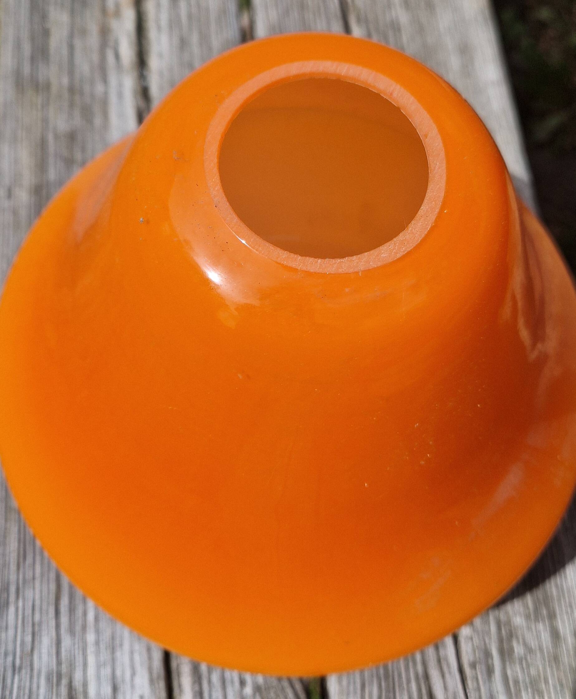 Vintage orange glass lampshade