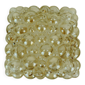 large mid century modern 1960's 1970's bubble amber glass CEILING LIGHT