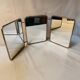 Vintage barber triptych mirror