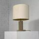 Lampe années 70 en travertin et laiton