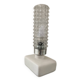 Lampe vintage en céramique et verre années 70