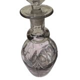 Paire de carafes en cristal – Louis-Philippe – taillées main – bouchons d’o