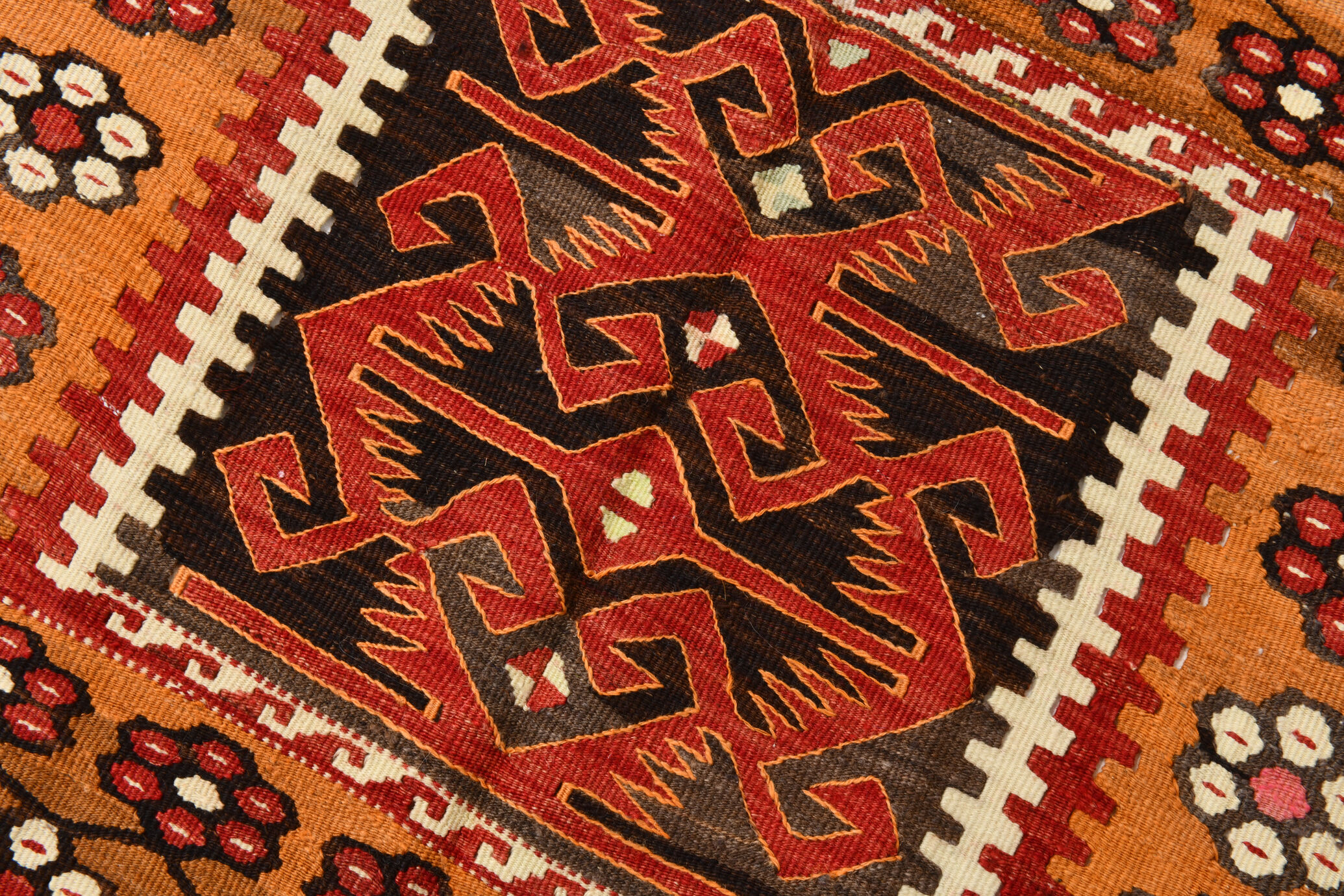 Primitive turkish kilim rug 311x187cm