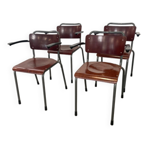 Lot de 4 chaises avec accoudoirs
