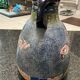 Large relief vase with parrot design