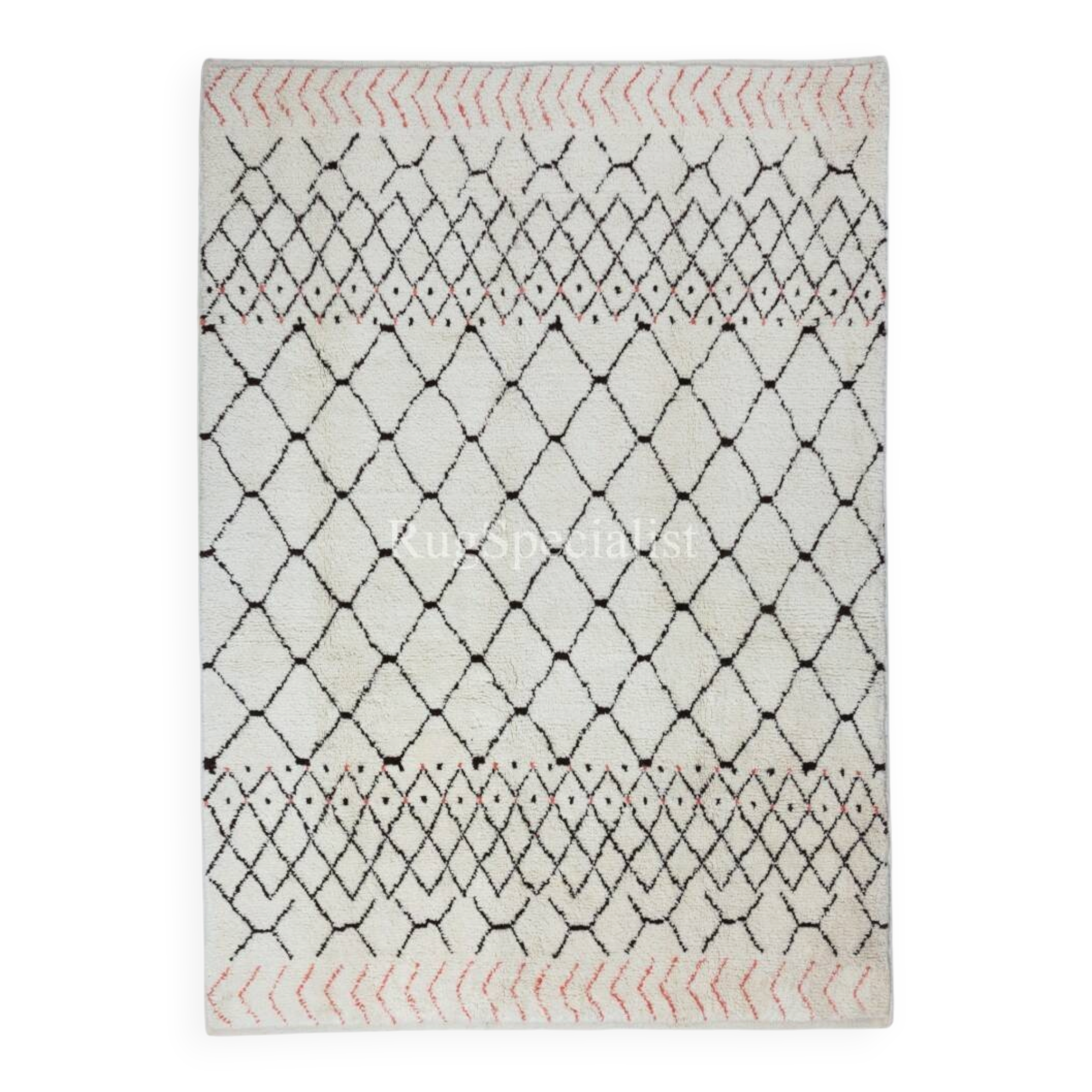 Hand-knotted Moroccan Berber Style Tulu Rug Made of Wool. Custom Options Available